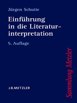 cover image of Einführung in die Literaturinterpretation